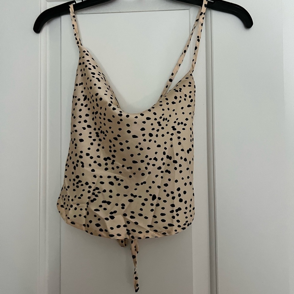 Tied Backless Dalmatian Cami Bandana Top